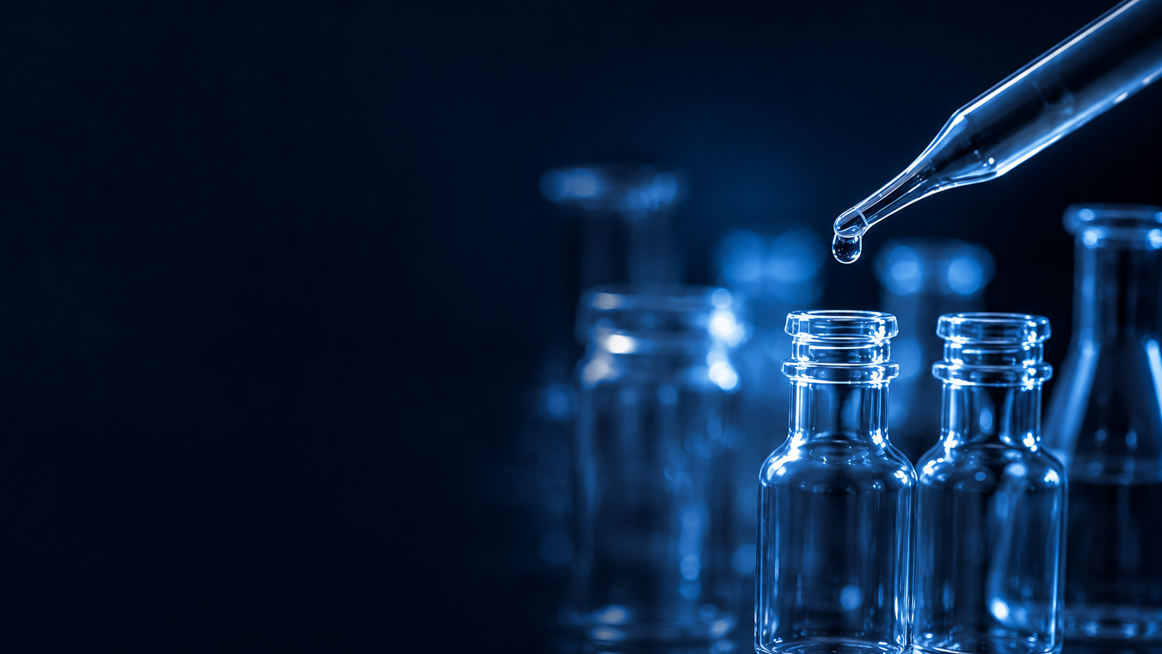 Laboratory dropper and vials